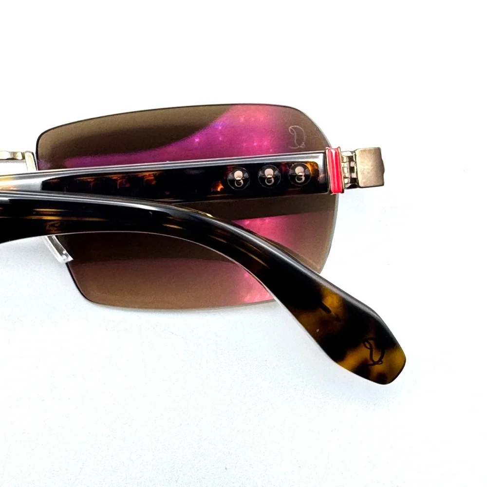 Christian Louboutin Sunglasses Greggo LB0041 36F Bronze Rimless Frame 56-16-145